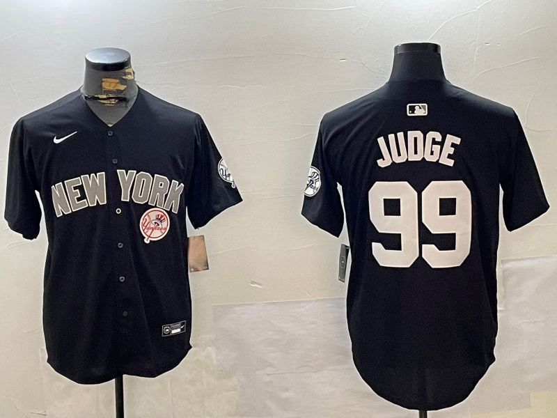 Men New York Yankees 99 Judge Black Game 2024 Nike MLB Jersey style 12022
